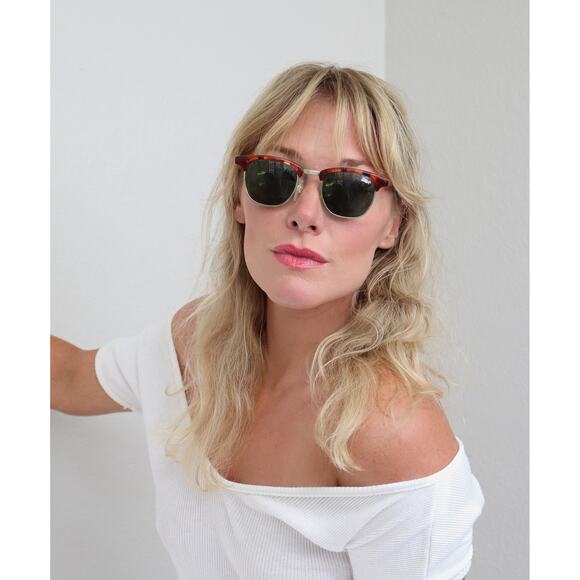 1990's Vintage Solar-X Tortoise Shell Rimmed Sunglasses ~ Gold Trim Horn Rimmed - Picture 5 of 8